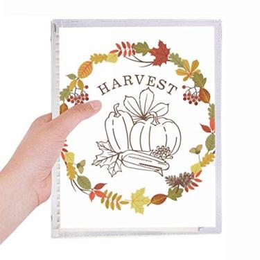 Imagem de Caderno de folhas soltas com estampa de guirlanda de Dia de Ação de Graças, diário recarregável