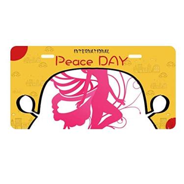 Imagem de DIYthinker Borboleta com asa rosa belo anjo placa de carro decoração Dia da Paz