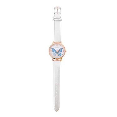 Imagem de Relógio de pulso feminino de liga de aço inoxidável com mostrador , relógio de quartzo ajustável e leve para meninas (rosa), Prata, 21.5X3.5CM