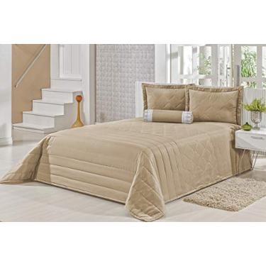 Imagem de Kit Anita, Mellindre, Cáqui, Casal King Size, 5 Peças