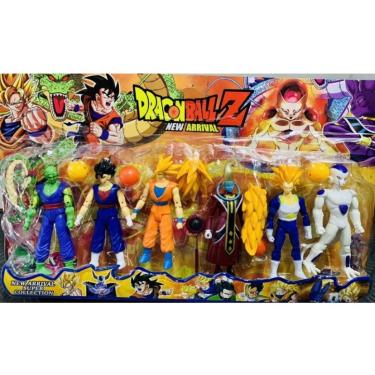 Promoção Kit 5 Bonecos Dragon Ball Z Goku Articulados 14 cm Pronta entrega