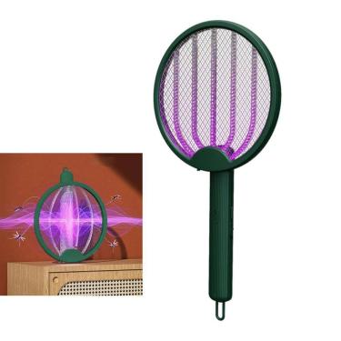 Imagem de Raquete Eletrica Mata Mosquito 4 em 1 Pernilongo Mosca Inseto Luz UV Automatico