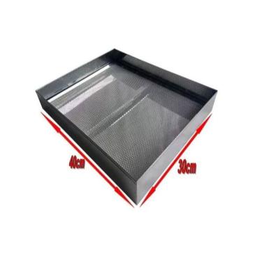 Imagem de Escorredor Fritura Inox Bandeja 30x40x6cm Pastel Salgados