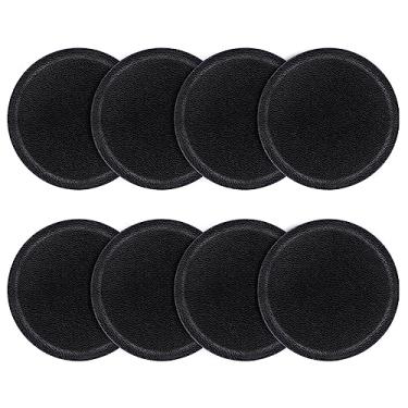 Imagem de FYY Placa de metal com adesivo para suporte magnético, pacote com 8 adesivos de metal de substituição universais de luxo compatíveis com suportes magnéticos pretos