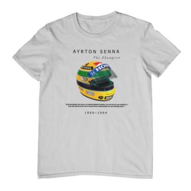 Imagem de Camiseta Básica Unissex Ayrton Senna Comemorativa - Magic Universe