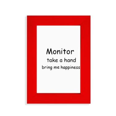 Imagem de DIYthinker Monitor take a hand b me happiness Picture Display Art Red Photo Frame