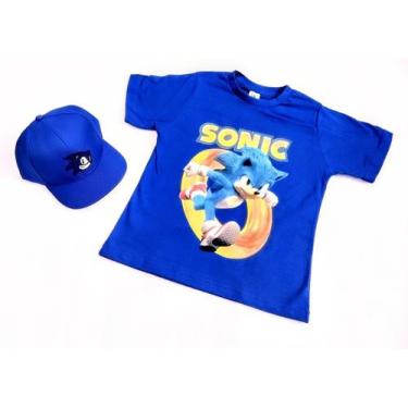 Imagem de Bone+ Carteira + Camiseta Sonic Mania Kit Para Meninos - Kids