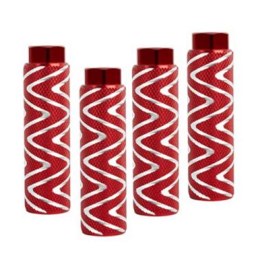 Imagem de KINSPORY 4 pinos de bicicleta para eixos de 9,5 cm, pinos de bicicleta de BMX antiderrapantes de liga de alumínio para bancos traseiros de mountain bike suportes para pedais traseiros de ciclismo (W