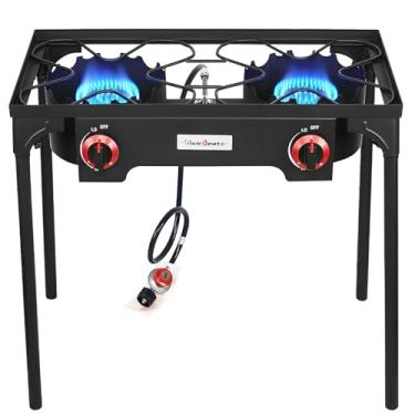 Imagem de Vivicreate Regulador de alta pressão a gás propano 20 PSIG acampamento ao ar livre acampamento jardim churrasqueira fogão queimador estufas de gás para cocinar afuera