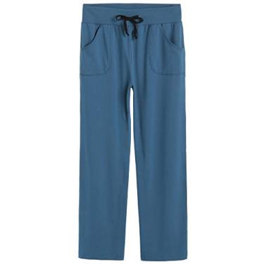 Imagem de Calça feminina de algodão Latuza Lounge, Dark Steel Blue, Small