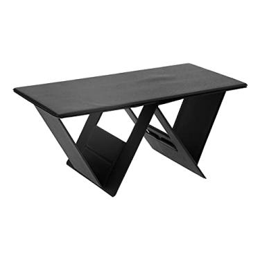 Imagem de Mesa de laptop, 17,7 x 23,8 x 0,4 cm, preto, de alta resistência, dobrável, mini suporte para laptop ajustável, mesa de laptop para escritório em casa