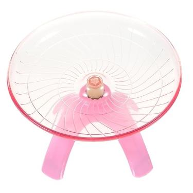 Imagem de Toddmomy 2 Peças disco não executado roda de corrida de hamster roda de exercícios brinquedo de exercício para animais de estimação brinquedos rodar disco dourado corredor rosa