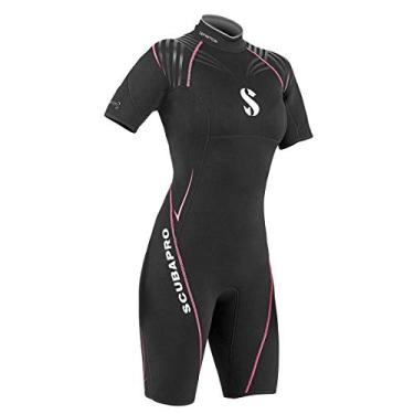 Imagem de Roupa de mergulho feminina Scubapro Definition Shorty de 2,5 mm, Black/Pink, X-Small