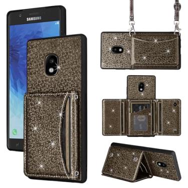 Imagem de Furiet Capa carteira para Samsung Galaxy J7 Star J 7 Crown 7J Refine 2018 J7V V 2ª geração com alça de ombro, 6 compartimentos para cartões, fina, flip e suporte para cartão, capa de telefone para