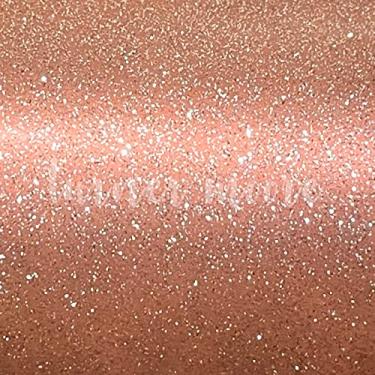 Imagem de Turner Moore Edition - Adesivo de vinil com glitter ouro rosa, folhas de vinil ultra glitter 30,5 x 30,5 cm para Cricut Joy Maker, silhueta, adesivos, decalques, permanentes