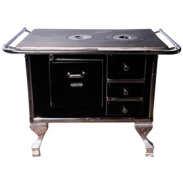 Imagem de Fogão a Lenha N1 Esquerdo Maestro Preto