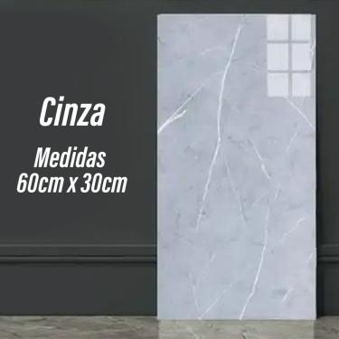 Imagem de Kit 30 Placas Adesivas Mármore Parede 3d Porcelanato Lavável