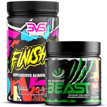 Imagem de 3VS Nutrition Combo Pré Treino Beast Sabor Laranja 300g + Finisher Intra/Pós Treino Sabor Citrus 300g