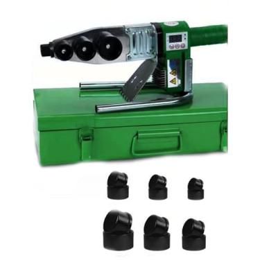 Imagem de HYZHANHONG Máquina de solda de fusão de tubulação de dissipação de calor dupla, soldagem de tubos de plástico 220V com 6 cabeças adequadas para Ppr PE Pp pipeline hot melting