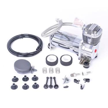 Imagem de ZHSYMX 300PSI 1/4 NPT Super Silencioso 69DB Caminhão/Carro Trem Buzina/Suspensão/Passeio/Bagageiro/Sistema e Todos os Veículos 12V como Caminhões Semi/Picape SQ420 Prata