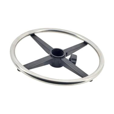 Imagem de Generic Cadeira de escritório giratória apoio para os pés anel acessório círculo de aço inoxidável para bancos de balcão facilmente instalar profissional, 35cm