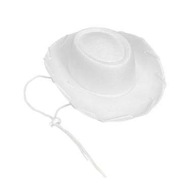 Imagem de YIJU Chapéu de cowboy ocidental, chapéu de sol para acampamento, festival de música, concertos, mulheres e homens, BRANCO