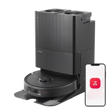 Imagem de Robô aspirador de pó e passa pano Roborock Qrevo Plus, esfregão de cantos FlexiArm elevável 10mm, autoesvaziamento, esfregão autolimpante/secante, desvio reativo de obstáculos, sucção 7000Pa, preto