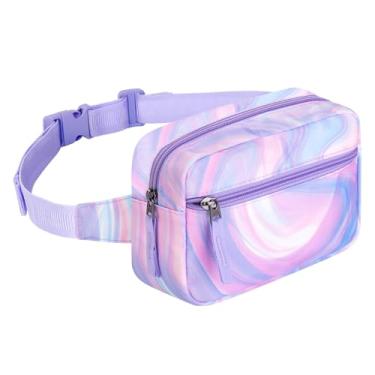 Imagem de Choco Mocha Pochete infantil para meninas - de 6 a 12 anos - bolsa de cinto, Roxo fluido gradiente, Normal