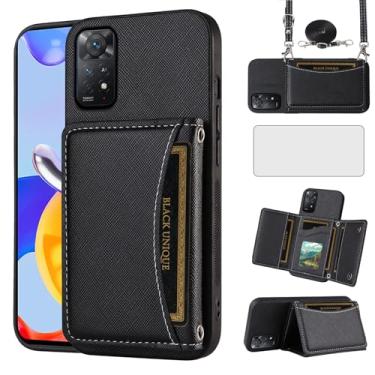 Imagem de Asuwish Capa de telefone para Xiaomi Redmi Note 12 Pro 4G/Redmi Note 11 Pro 5G Capa carteira com protetor de tela e suporte para cartão, slot de couro PU, celular Redme Note11 11E 11Pro 12Pro,