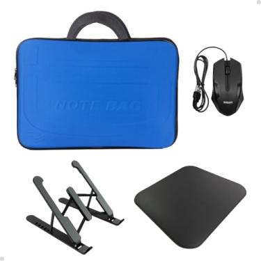 Imagem de Pasta Para Notebook Mouse Com Fio Suporte Dask Pad Pequeno Kit Gamer (Azul Royal, 14,1")