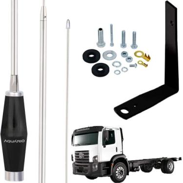 Imagem de Antena Px Mini Maria Mole Inox 1,40m Alongador 60cm VW Constellation C