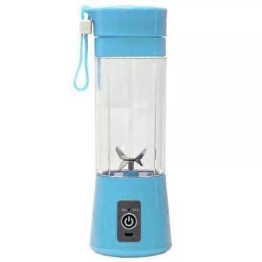 Imagem de Mini Liquidificador Portátil Shake Eletrico Juice Cup Azul - Importado