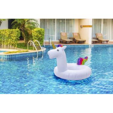 Imagem de Boia Inflável Especial Unicórnio 80kg Para Praia Verão - Elite