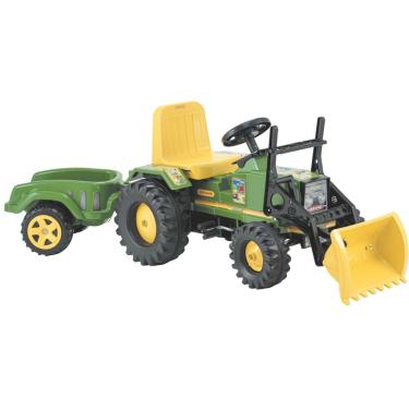Imagem de Tratorzinho de Pedal Biemme Farmer com Pa e Caçamba Verde