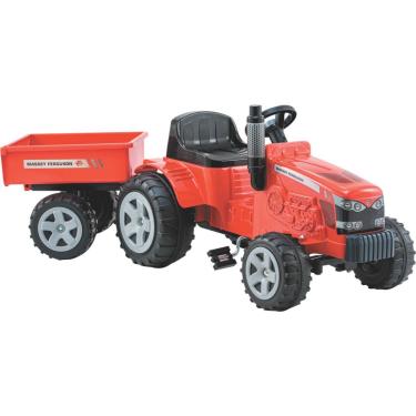 Imagem de Trator de Pedal Infantil Biemme Massey Ferguson com Caçamba