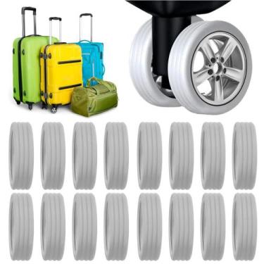 Imagem de Kit 16 Protetor De Rodas Mala Bagagem Viagem Capa De Silicone - Protet