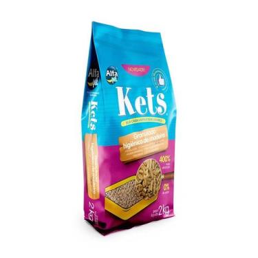 Imagem de Areia Kets Granulada de Madeira para Gatos - 2kg - AlfaPet / Kets