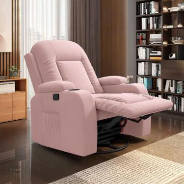 Imagem de Poltrona do Papai Reclinável Giratória e Balanço Sala de Cinema Crihs 