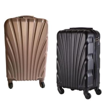 Imagem de Kit duas malas de bordo 10kgs fan - Ultra Leve, Preto, Rosé