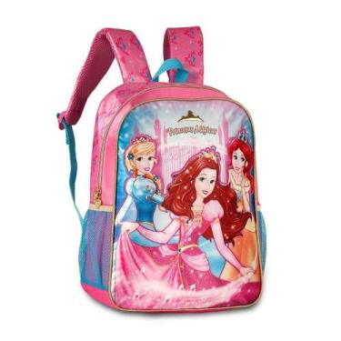 Imagem de Mochila Infantil Feminina Costas Escolar Princesas - Clio