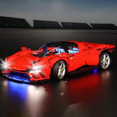 Imagem de Bourvill LED Lights Kit for Lego Technic Ferrari Daytona SP3 42143 - Lights Set Compatible with Lego 42143 Set -Classic Version (Lights Kit Without Model)
