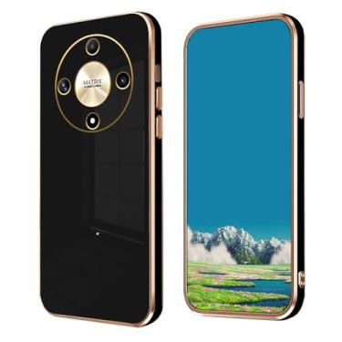 Imagem de Compatível com Honor X9b capa de silicone rosa, capa para celular Honor Magic 6 Lite à prova de choque fina e macia (preto)