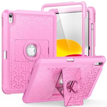 Imagem de MoKo Capa para iPad (A16) 11ª/10ª geração 2025/2022, capa protetora de corpo inteiro de camada dupla à prova de choque resistente, protetor de tela integrado e suporte para iPad 11/10,9 polegadas