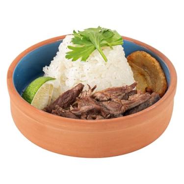 Imagem de Restaurantware - Terracota Cazuelas Terra Tek de 250 ml, 2 potes de barro esmaltados azuis para cozinhar – Pronto para forno, micro-ondas, potes de terracota, laváveis na louça, para cozinhar e servir