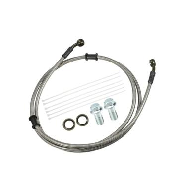 Imagem de Partuto 1 conjunto de mangueiras de linha de embreagem ou freio hidráulico de motocicleta de 1,9 m universal para motocicleta, motocicleta, quadriciclo, scooter, com parafusos de substituição