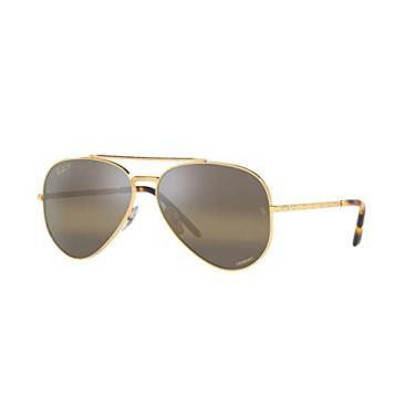 Imagem de Ray-Ban Óculos de sol aviador RB3625, Legend Gold/Polarizado Transparente Dégradé Marrom Escuro, 62 mm