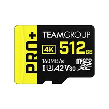 Imagem de Cartão TEAMGROUP A2 Pro Plus 512 GB Micro SDXC UHS-I U3 A2 V30, leitura/gravação de até 160/110 MB/s para Nintendo Switch, Steam Deck, tablets, smartphones com adaptador TPPMSDX512GIA2V3003