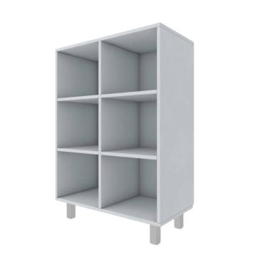 Imagem de Comoda Infantil Mini Guarda Brinquedos Colmeia 6 Nichos Branco