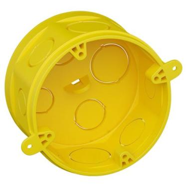 Imagem de Caixa de Luz 4X4 Embutir Octogonal Amarelo PVC - FORTLEV