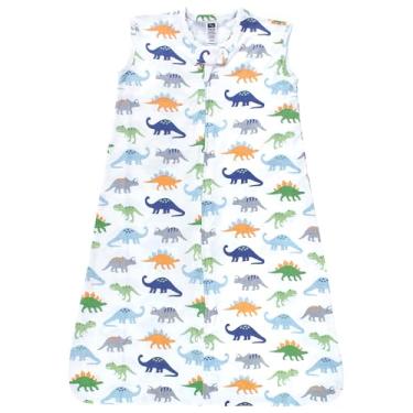 Imagem de Hudson Baby Saco de dormir unissex de algodão sem mangas, saco, cobertor, Dinossauros, 0-6 Meses